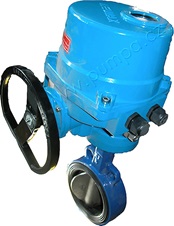 PUMPA AHP line Servopohony QT s uzavírací klapkou - těleso ze šedé litiny GG25, disk z tvárné litiny GGG4, manžeta z EPDM