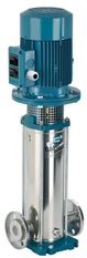 Calpeda MXV 25-2xx vertical multi-stage In-Line pumps in stainless steel INOX 