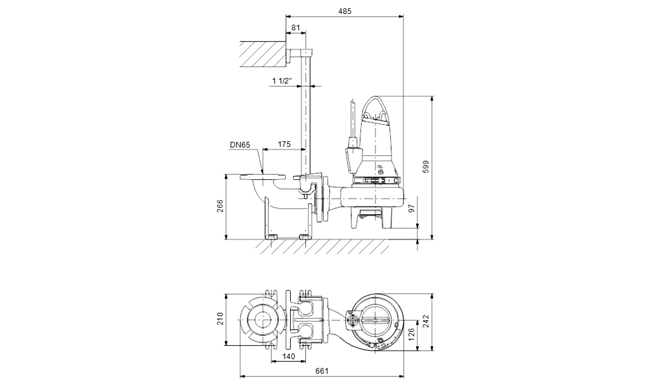 GRUNDFOS SL1, SLV ponorná kalová čerpadla