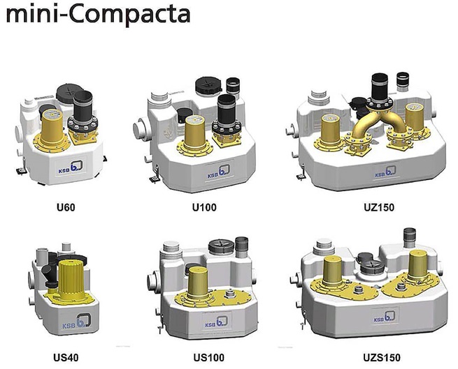 KSB mini COMPACTA zaplavitelné zařízení na přečerpávání fekálií