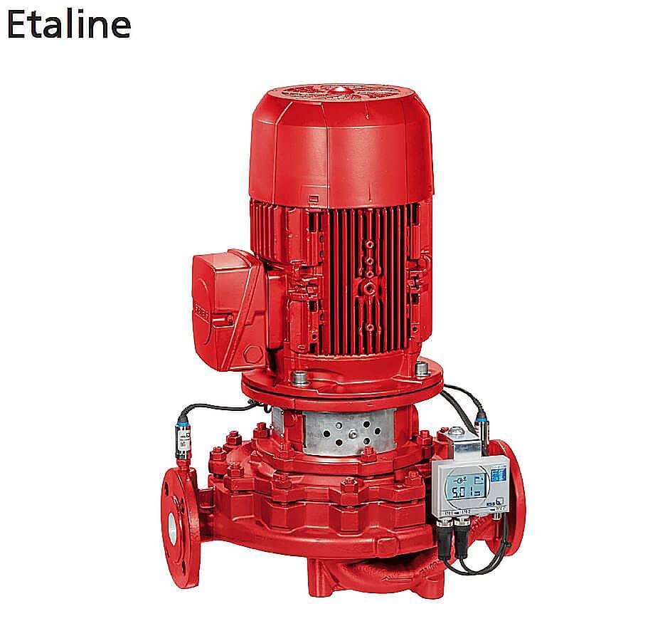 KSB ETALINE single-stage volute casing pumps in in-line design