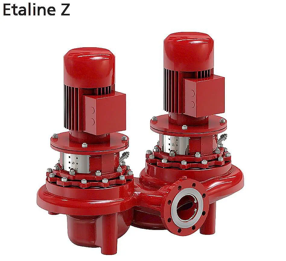 KSB Etaline Z single-stage volute casing pump in in-line design as twin pump