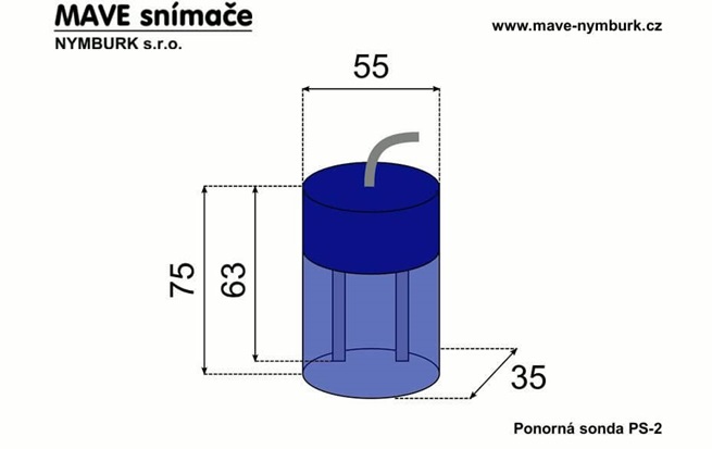 MAVE PS-2 ponorná sonda - 2 vývody