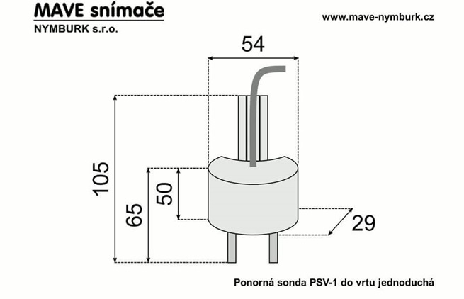 MAVE PSV-1 ponorné sonda do vrtu jednoduchá