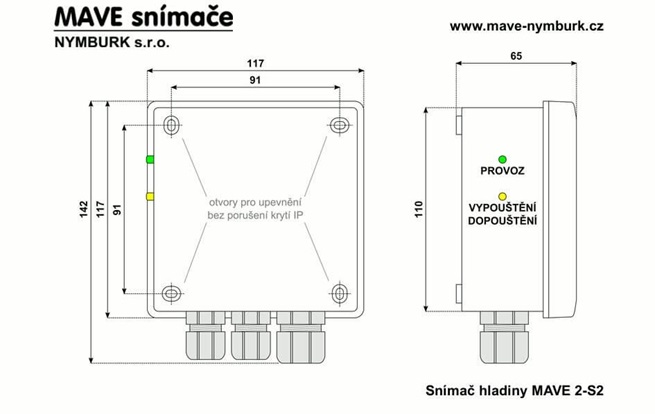 MAVE 2-S2 snímání hladiny