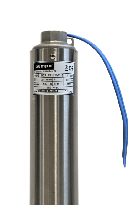 PUMPA inox line STP-13 4" ponorné čerpadlo 230V - 2 drát s kabelem