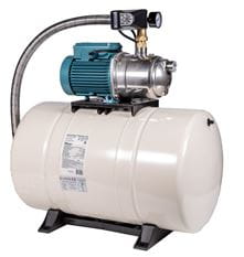 Calpeda pressure booster pump with NGX stainless steel pump and GWS pressure vessel 3x400V