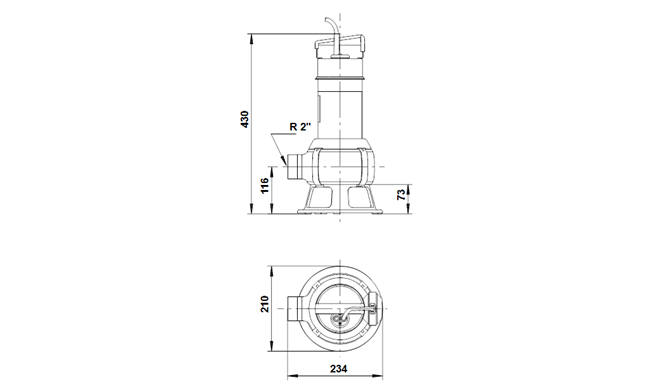 Grundfos UNILIFT AP 50B.50.08.A1V 230V 1,25kW 10m kabel, plovák