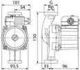 WILO Star Z 20/4-3 (150mm) 230V PN10