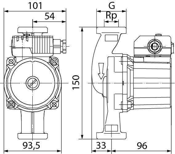 WILO Star Z 20/4-3 (150mm) 230V PN10