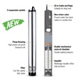Leo LDW-6-55-1100E 4" submersible automatic 230V 1,1kW, cable 22m
