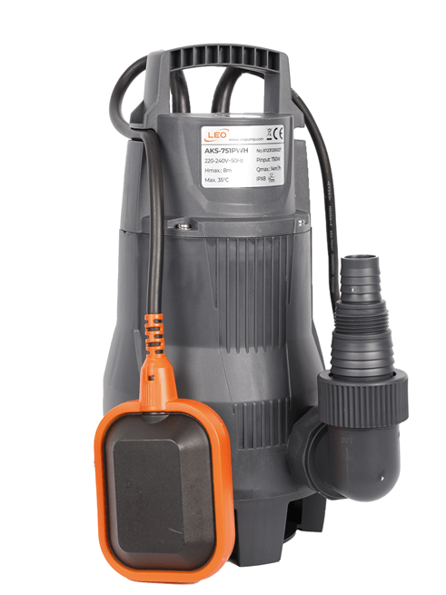 Leo AKS-751PWH ponorné čerpadlo na špinavou vodu 230V 0,75kW, kabel 10m