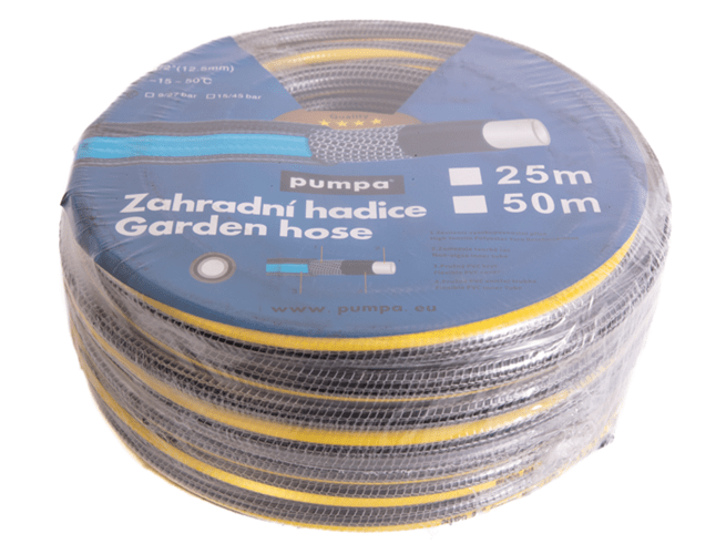 PUMP PVC hose 1/2" 12,5x2,5 braided, 15bar, packing 25m 