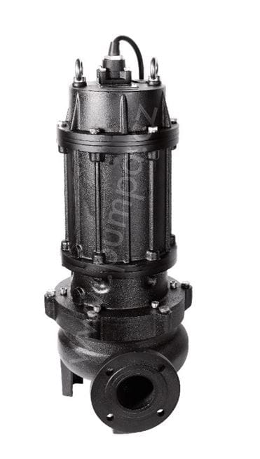 PUMPA black line 100BLV43.7-P100 WD 400V 3,7kW, wastewater pump, Vortex impeller, throughput 100mm, cable 15m with leakage sensor