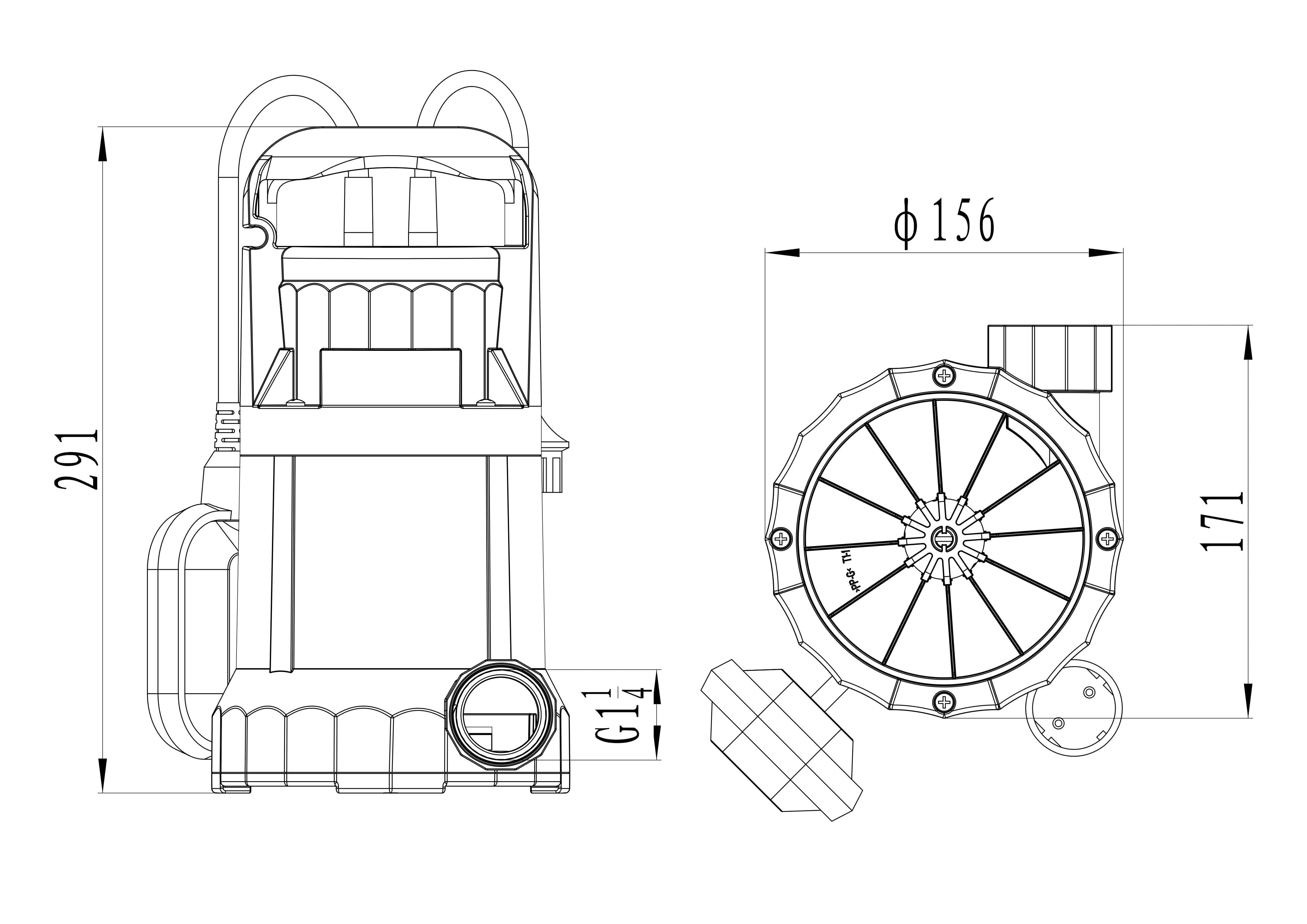 LEO XKS-410P 230V ponorné čerpadlo