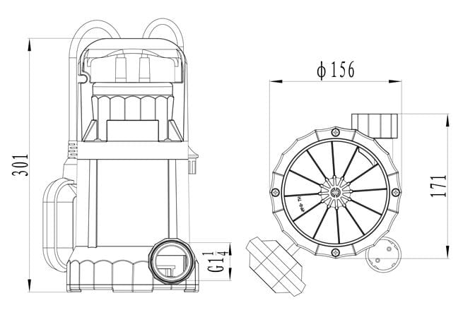 LEO XKS-610P 230V submersible pump